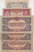 1944. 1P + 20P + 50P + 100P (3x) "A Vörös Hadsereg Parancsnoksága" + 1984. 100Ft  1989. 50...