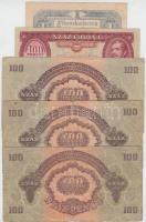 1944. 1P + 20P + 50P + 100P (3x) "A Vörös Hadsereg Parancsnoksága" + 1984. 100Ft  1989. 50...