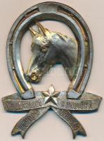 Szerbia 1959. Nemzetközi Lovas Találkozó Újvidék patkó alakú fém emlékplakett T:2- Serbia 1959. International Horse Festival Novi Sad metal plaque C:VF