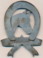 Szerbia 1959. "Nemzetközi Lovas Találkozó Újvidék" patkó alakú fém emlékplakett T:2-
Serbi...