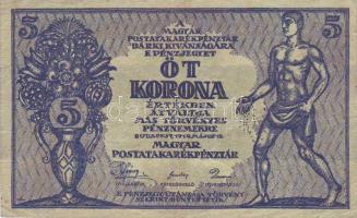 1919. 5K "M.Postatakarékpénztár" T:II