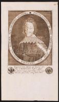 III. Ferdinánd (1637-1657) német-római császárt ábrázoló metszet, 12x18 cm