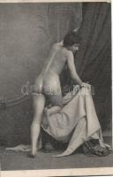 Erotic art postcard, nude photo (non PC)