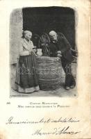 Naples, Napoli; Posilipo, Folklore, Courtyard of the tavern (fl)