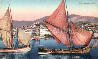 Sanremo, port, sailing boats
