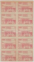 ~1940-1951. 22db vegyes szükségpénz, közte cukorjegy, petróleum-utalvény, zsírjegy, kenyérváltójegy ...
