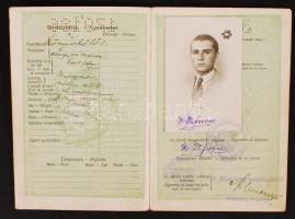 1930 Magyar Királyság által kiállított fényképes útlevél / 1930 Hungarian passport