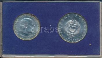 1968. 50Ft Ag + 100Ft Ag "Semmelweis Ignác" pár eredeti MNB plasztiktokban T:BU 
Adamo EM2...