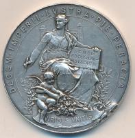 Osztrák-Magyar Monarchia 1898. "I. Ferenc József koronázásnak 50. évfordulójára" "A" jelzett Ag emlékérem "FRANC IOS I D G AVSTR IMP BOH REX ETC AC AP HVNG REX / DECEM IMPERII LVSTRA PIE PERACTA" szign.: Joseph Tautenhayn (38.1g/40mm) T:2/2- ph. Austro-Hungarian Monarchy 1898. "50th Anniversary ofthe Coronation of Franz Joseph I" "A" hallamrked Ag commemorative medallion sign.:Joseph Tautenhayn C:aXF edge error