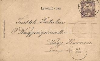 Miskolc, Szemere utca, címer; Kardos József kiadása / coat of arms litho