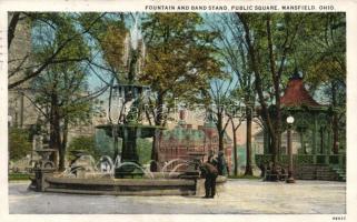Mansfield, Public square, Fountain and band stand