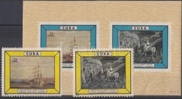 Opening of the post office museum set + imperforated block with printed peroration A postamúzeum meg...