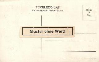 Törley pezsgő, a Törley-kastély / Hungarian champagne advertisement, litho art postcard