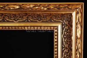 Dekoratív képkeret, fa, újszerű állapotban, belső méret: 60×50, külső: 64×74 cm