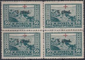 Vöröskereszt 50Q négyestömb, Red Cross 50Q block of 4