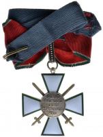 1939- "A Magyar Érdemrend középkeresztje hadiszalagon, kardokkal" kitüntetés rövidített sz...