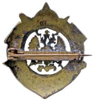 Osztrák-Magyar Monarchia 1914-1915. Kézi készítésű első világháborús fém sapkajelvény gravírozott és...