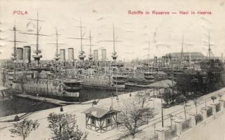 Pola, Schiffe in Reserve / navy port, SMS Babenberg, SMS Árpád
