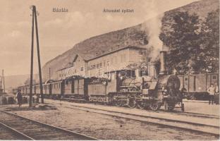 Báziás, Vasútállomás; Mühsammer Alajos kiadása / railway station