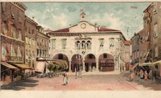 1899 Pola, Piazza Foro, litho