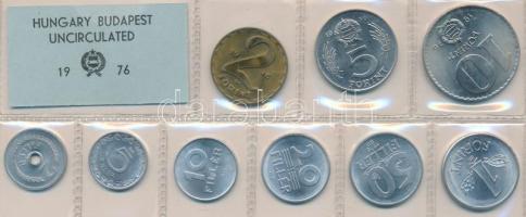 1976. 2f-10Ft 9db klf érmés forgalmi sor fóliatokban T:1