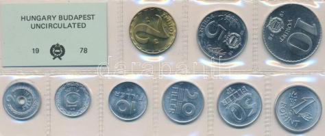 1978. 2f-10Ft 9db klf érmés forgalmi sor fóliatokban T:1 Adamo FO11
