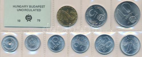 1979. 2f-10Ft 9db klf érmés forgalmi sor fóliatokban T:1 