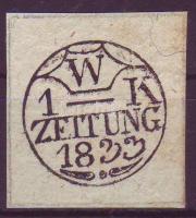 1833 Újságkivágás osztrák szignettával