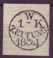 1834 Újságkivágás osztrák szignettával