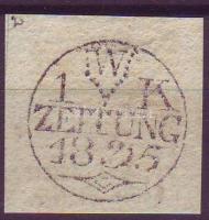 1835 Újságkivágás osztrák szignettával