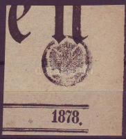 1878 Újságkivágás osztrák szignettával