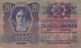 1913. 20K II.kiadás román ellenbélyegzővel T:II