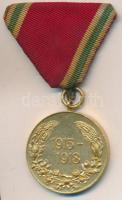 1938. Bolgár Háborús emlékmedál "1915-1918" mellszalaggal T:2
1938. Bulgarian Commemorativ...
