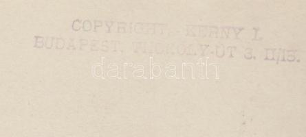 1915 Kerny István (1879-1963): Szeged, Szív utcai ház bontása, pecséttel jelzett vintage fotó, 16x23...