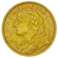 Svájc 1935B 20Fr Au "Helvetia" (6.45g/0.900) T:1-,2 Switzerland 1935B 20 Francs Au "Helvetia" (6.45g/0.900) C:AU,XF
