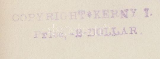 cca 1900-1910 Kerny István (1879-1963): Bosnyák népviselet a Balkánon, pecséttel jelzett, feliratozo...