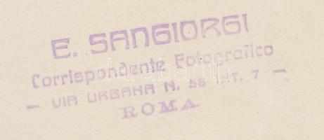 cca 1920-1930 E. Sangiorgi (Róma): Rúdugró a léc fölött, pecséttel jelzett, feliratként csak a Királ...