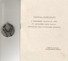 Hatalmas szarvasbika trófea oklevéllel, ezüstéremmel