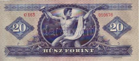 1949. 20Ft sorszám egyenetlen nyomással, enyhe eltolódással T:I