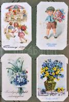 Képeslapalbum 112 férőhellyel, benne 224 db motívum lap, üdvözlő lapok, hölgy motívumú és vallási té...