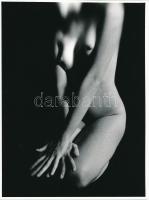 cca 1980-1990 Ujhelyi István: Akt No 18., vintage fotóművészeti alkotás, aláírva, 24x18 cm / nude photo