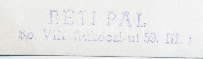 cca 1960-1970 Réti Pál (1918-1989) fotóművész vintage felvétele, pecséttel jelzett, 19x17 cm