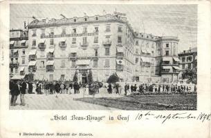 1898 Geneve, Grand Hotel Beau-Rivage, Sterbezimmer Ihrer Majestät der Kaiserin / the place where Sissi died