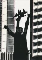 cca 1970-1980 Koós Pál (1930-1982) salgótarjáni fotóművész: Felszabadulás, vintage fotó, feliratozott, 24x17 cm