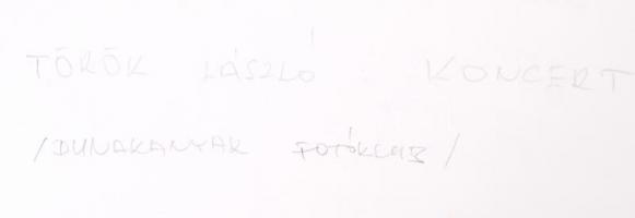 cca 1970-1980 Török László (1948-): Koncert és Koncert után, 2 db feliratozott vintage fotóművészeti...