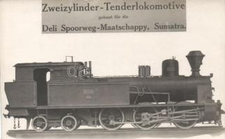 2 db régi vonat, mozdony motívumú képeslap / 2 old motive cards, train, locomotive