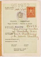 1928 Bp., Magyar Királyság által kiadott fényképes útlevél/ Passport