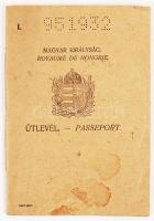 1928 Bp., Magyar Királyság által kiadott fényképes útlevél/
Passport