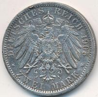 Német Államok / Poroszország 1905A 2M Ag II. Vilmos T:2- German States / Prussia 1905A 2 Mark Ag Wilhelm II C:VF