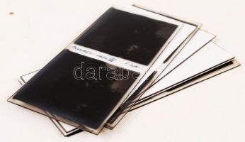 1932 Budapest - térhatású diapozitív képek Pasarétről, 8 db sztereo fényképpár üveglemezen, felirato...